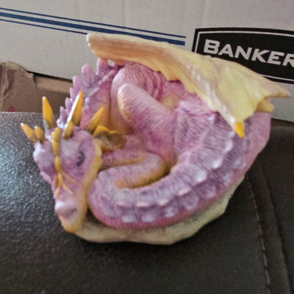 Pink dragon statue